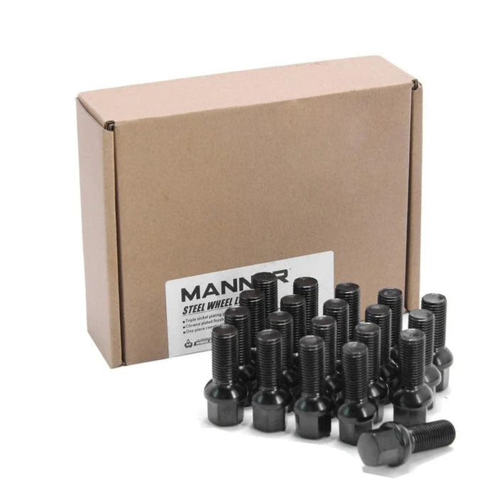 Black Wheel Bolts & Locking Nuts Set (16+4) - 14x1.5 Thread For VW Black Wheel Bolts & Locking Nuts Set (16+4) - 14x1.5 Thread For VW