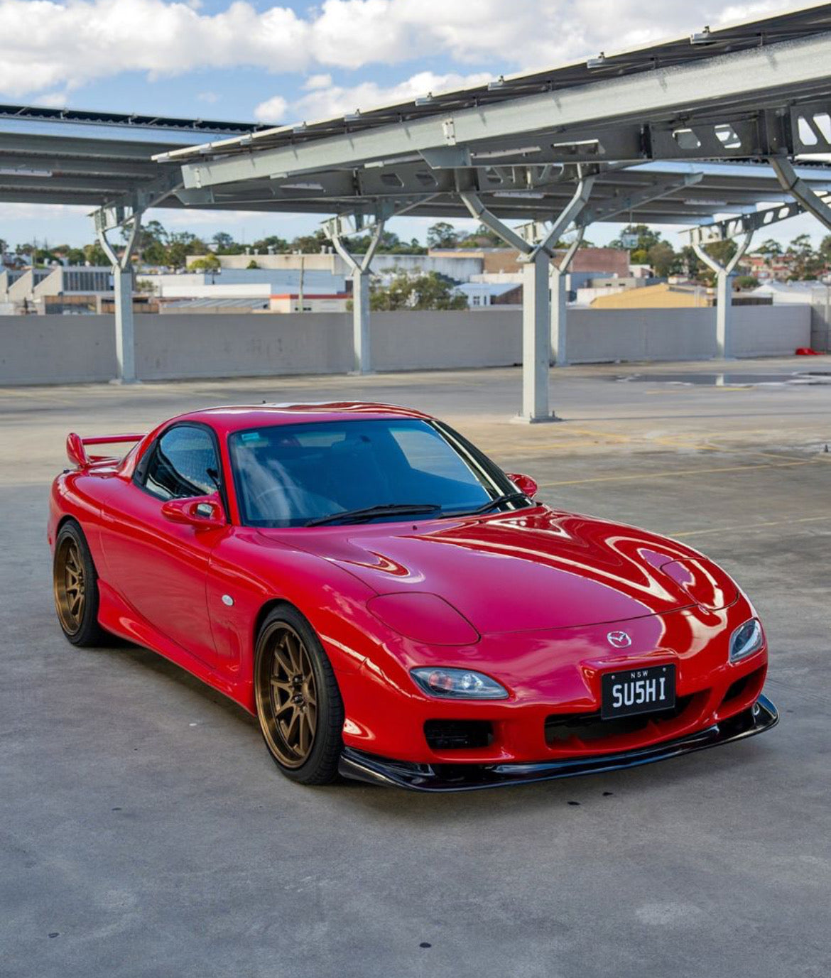 Mazda RX-7 (FD) on SpeedWorks SW18 18x9.5 +22 Bronze alloy wheels, customer photo 1 of 2