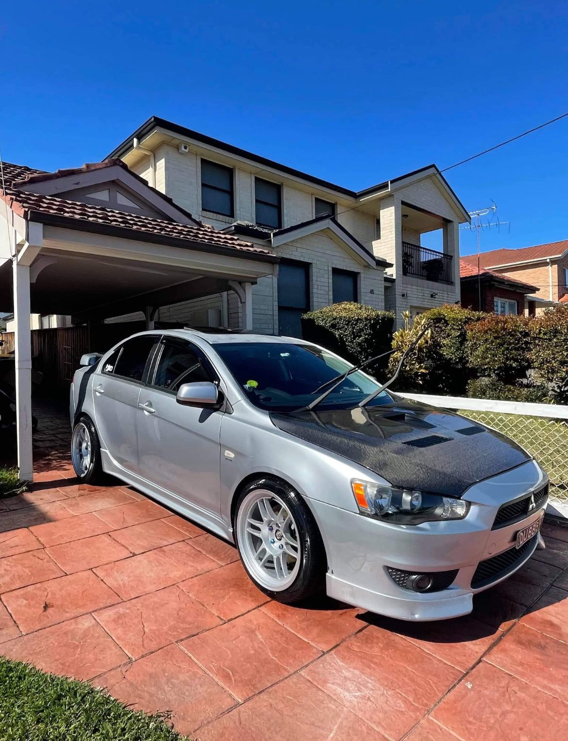 Mitsubishi Lancer (CJ) on SpeedWorks SW10 18x9.5 +22 Hyper Silver alloy wheels