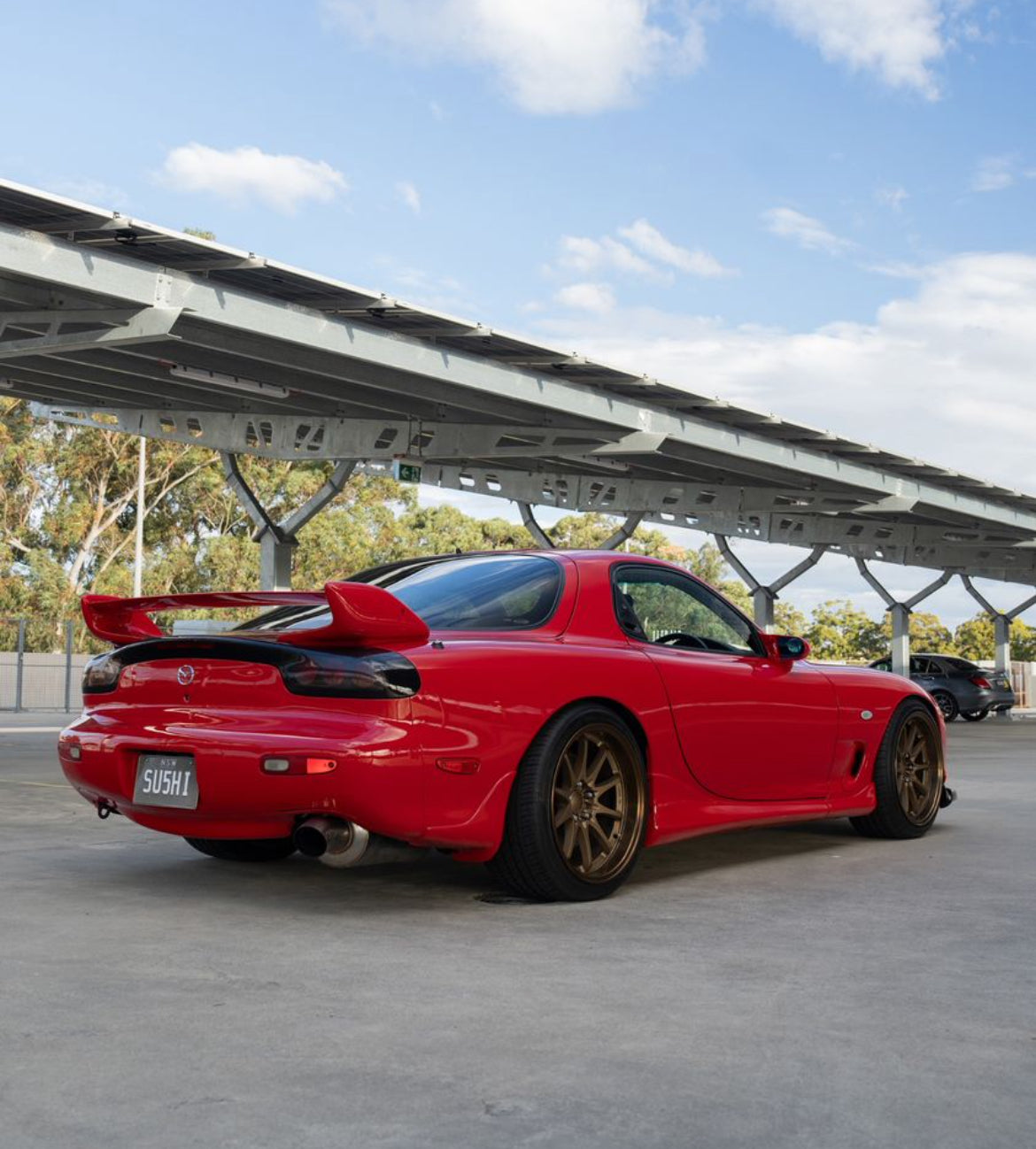 Mazda RX-7 (FD) on SpeedWorks SW18 18x9.5 +22 Bronze alloy wheels, customer photo 2 of 2