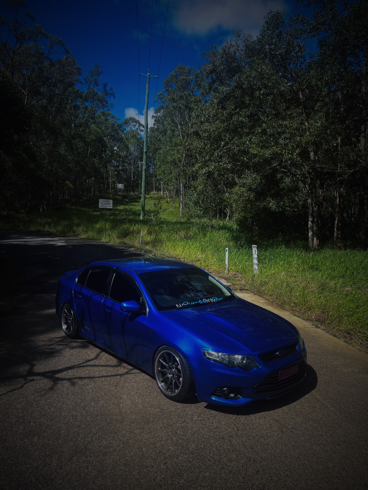 Ford Falcon (FG) on SpeedWorks SW06 18x8.5 +35 Gloss Black & Machine Lip alloy wheels, customer photo 1 of 3