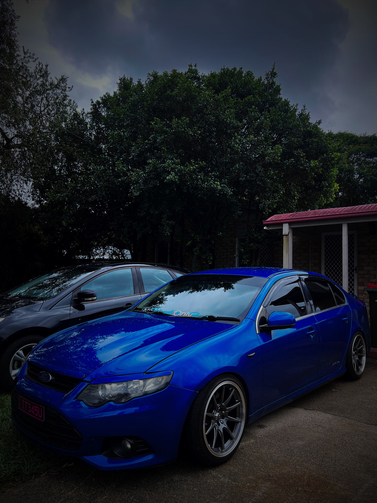 Ford Falcon (FG) on SpeedWorks SW06 18x8.5 +35 Gloss Black & Machine Lip alloy wheels, customer photo 3 of 3