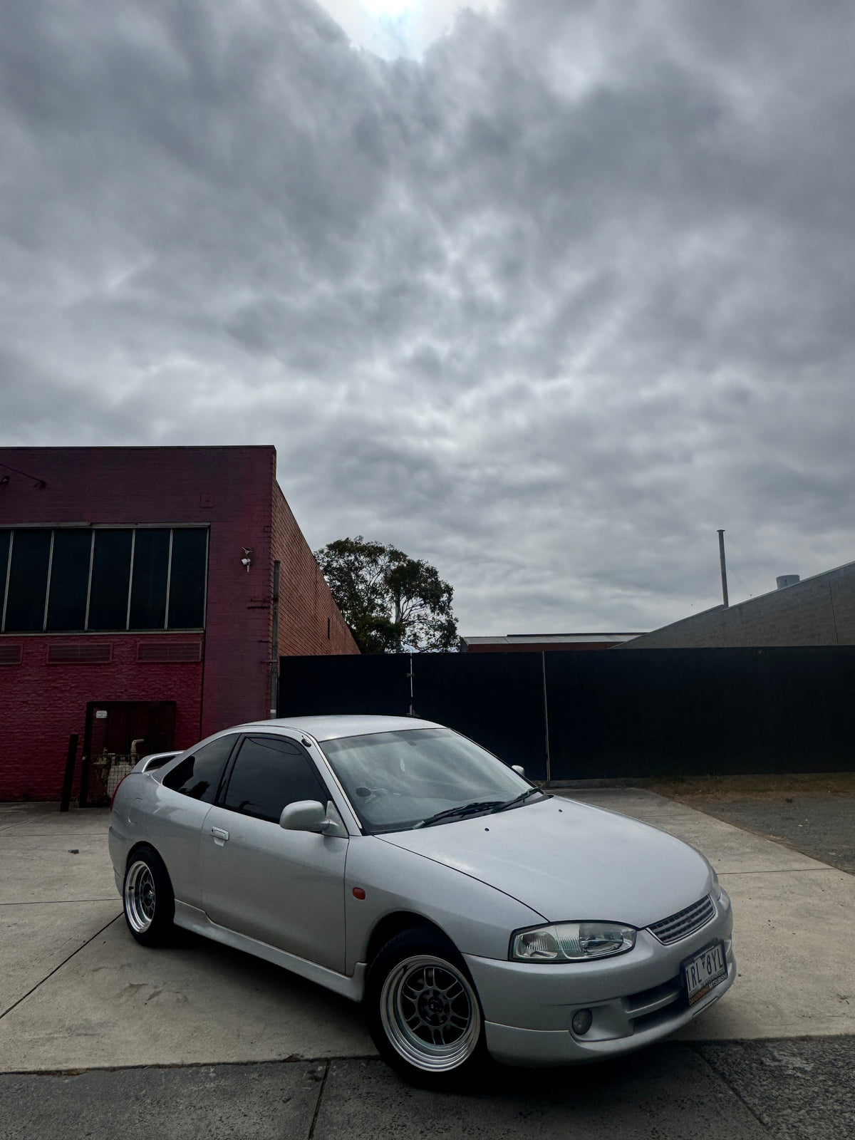 Mitsubishi Mirage Coupe (CE) on SpeedWorks SW08 15x8 +15 Hyper Black & Machine Lip alloy wheels