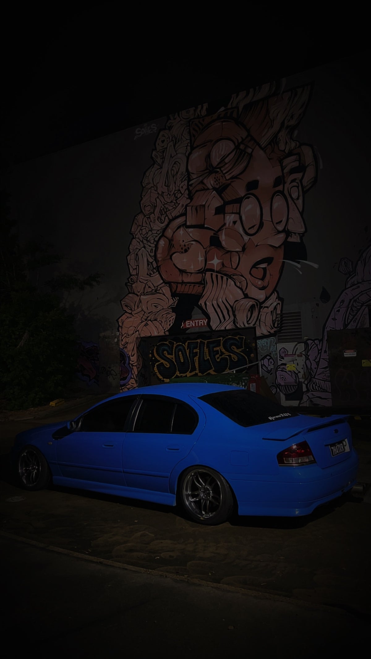 Ford Falcon (BA/BF) on SpeedWorks SW12 18x9.5 +22 Hyper Black & Machine Lip alloy wheels, customer photo 3 of 3