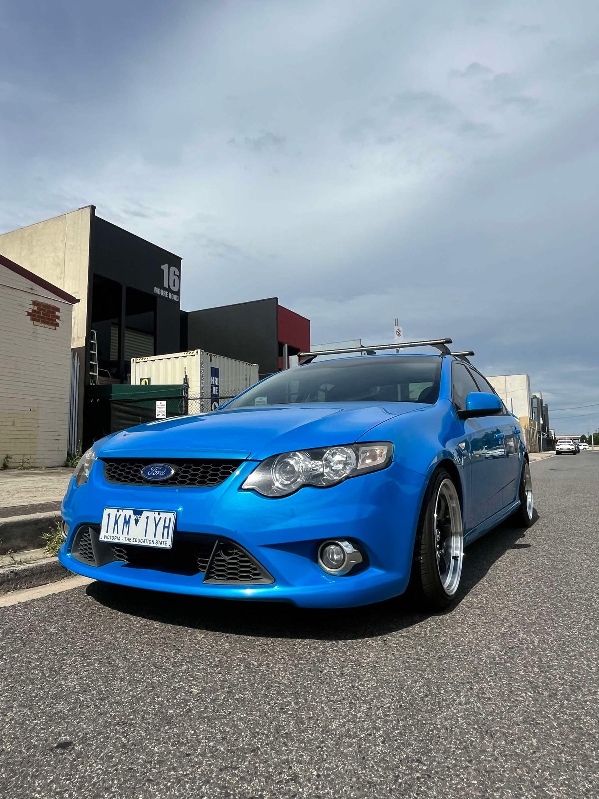 Ford Falcon (FG) on SpeedWorks SW06 18x8.5 +35 Gloss Black & Machine Lip alloy wheels, customer photo 2 of 2