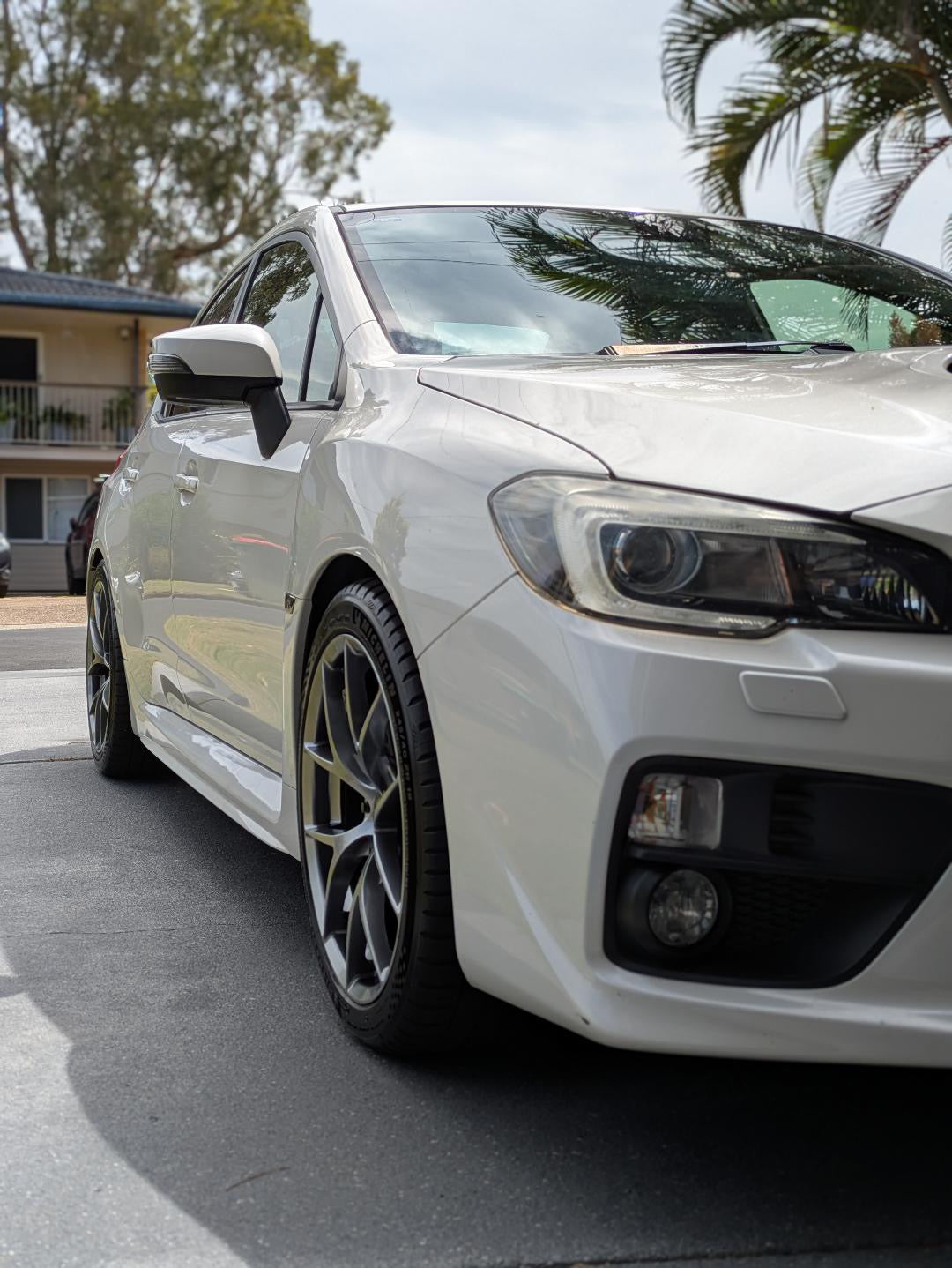 Subaru WRX (VA) on SpeedWorks SW16 18x8.5 +38 Hyper Black alloy wheels, customer photo 2 of 2