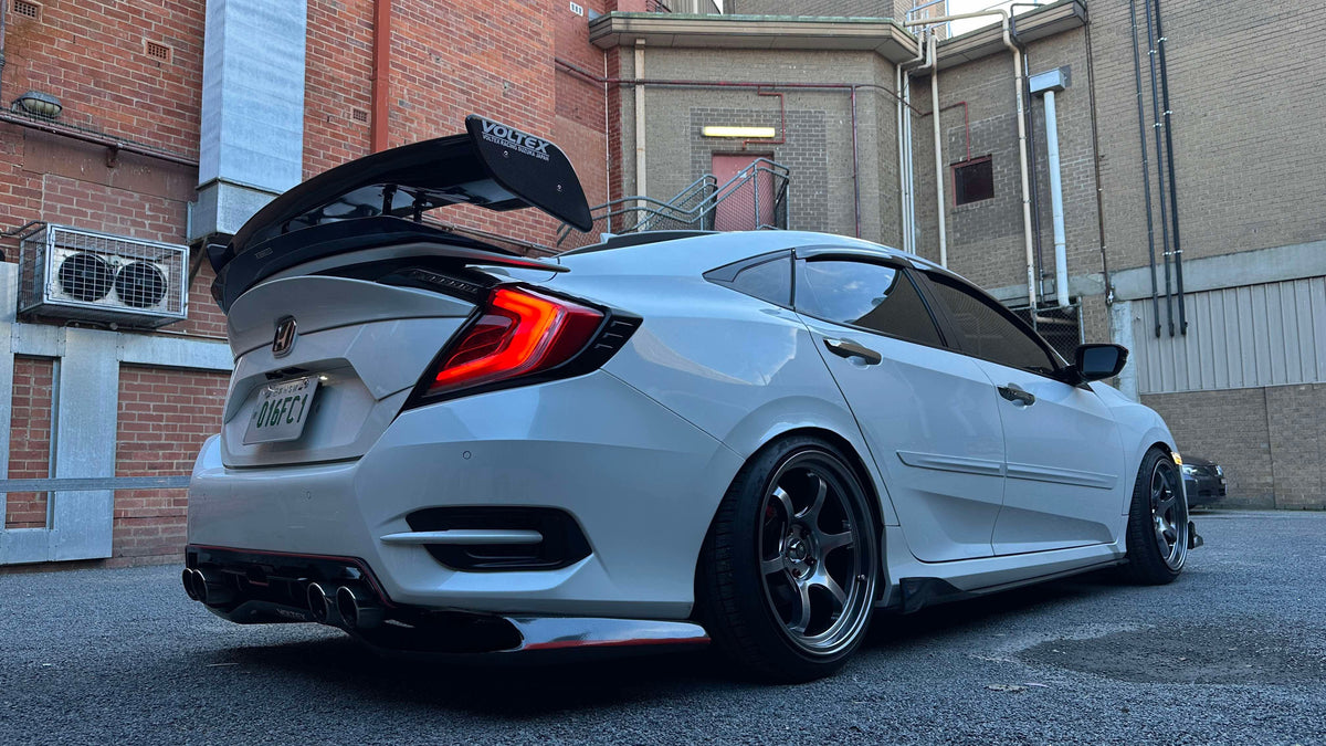 Honda Civic Sedan (FC) on SpeedWorks SW15 18x8.5 +35 Hyper Black alloy wheels, customer photo 2 of 2