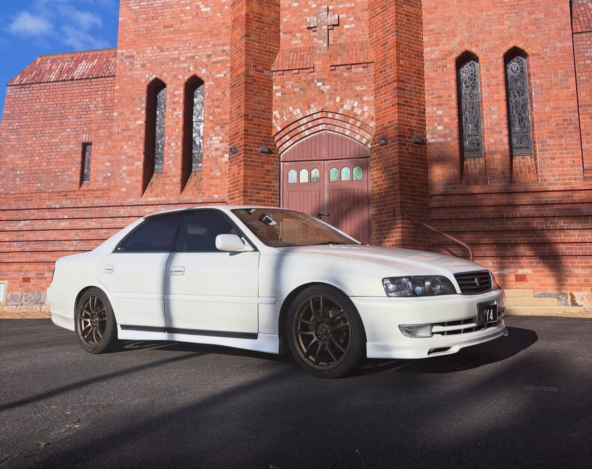 Toyota Chaser (JZX100) on SpeedWorks SW01 18x8 +38 Bronze alloy wheels