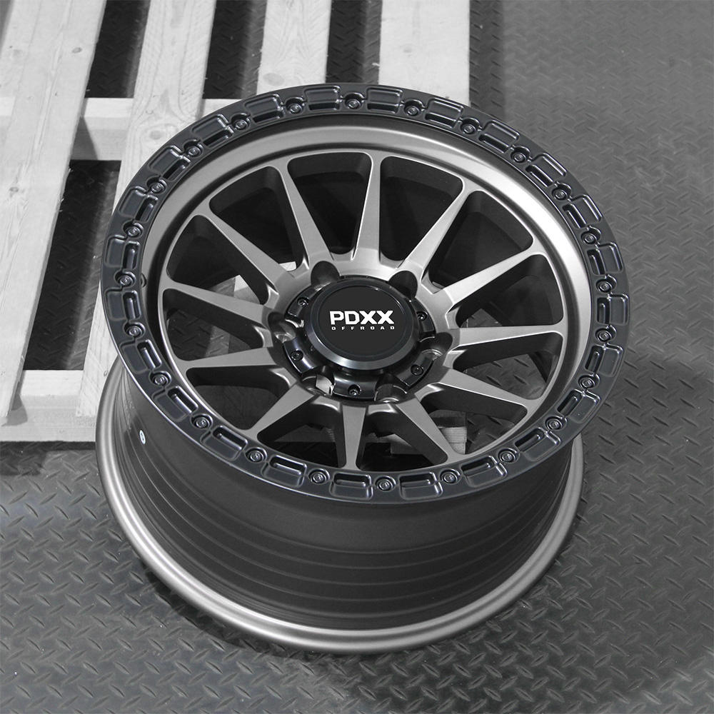 SANDO 17" - Satin Grey w/ Black Machined Ring