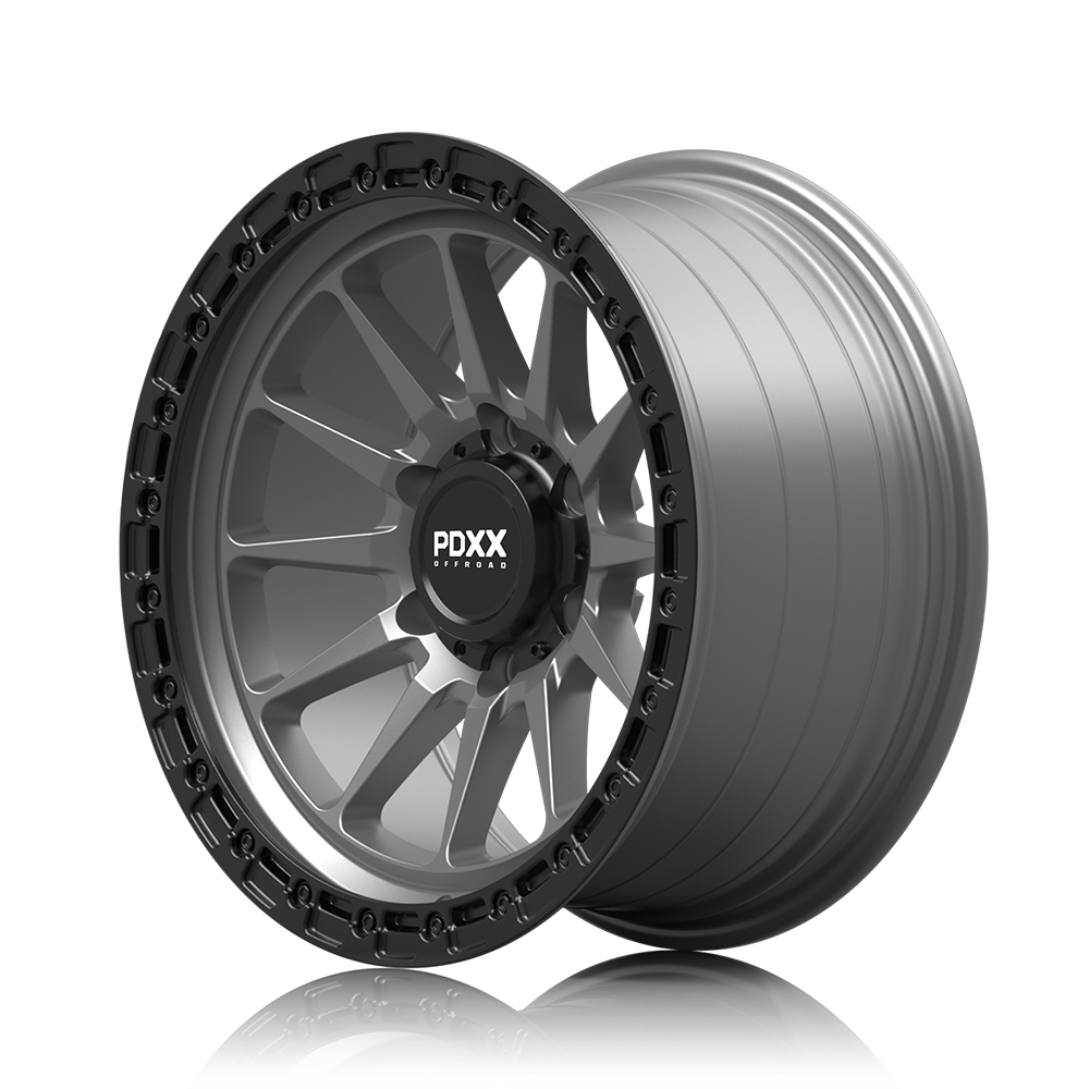 SANDO 17" - Satin Grey w/ Black Machined Ring