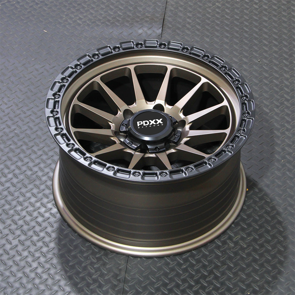 SANDO 17" - Satin Bronze w/ Black Machined Ring