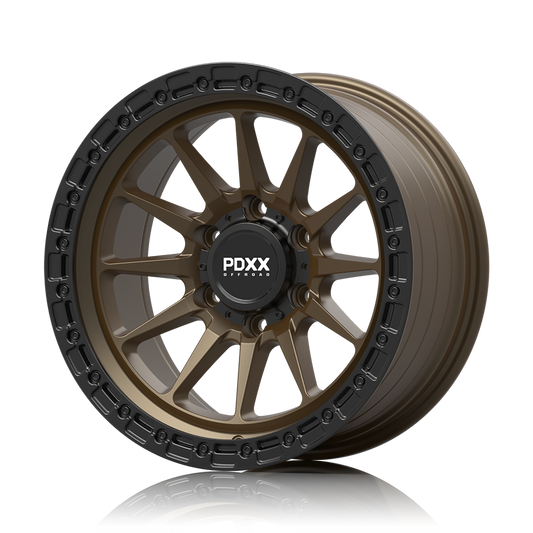 SANDO 17" - Satin Bronze w/ Black Machined Ring