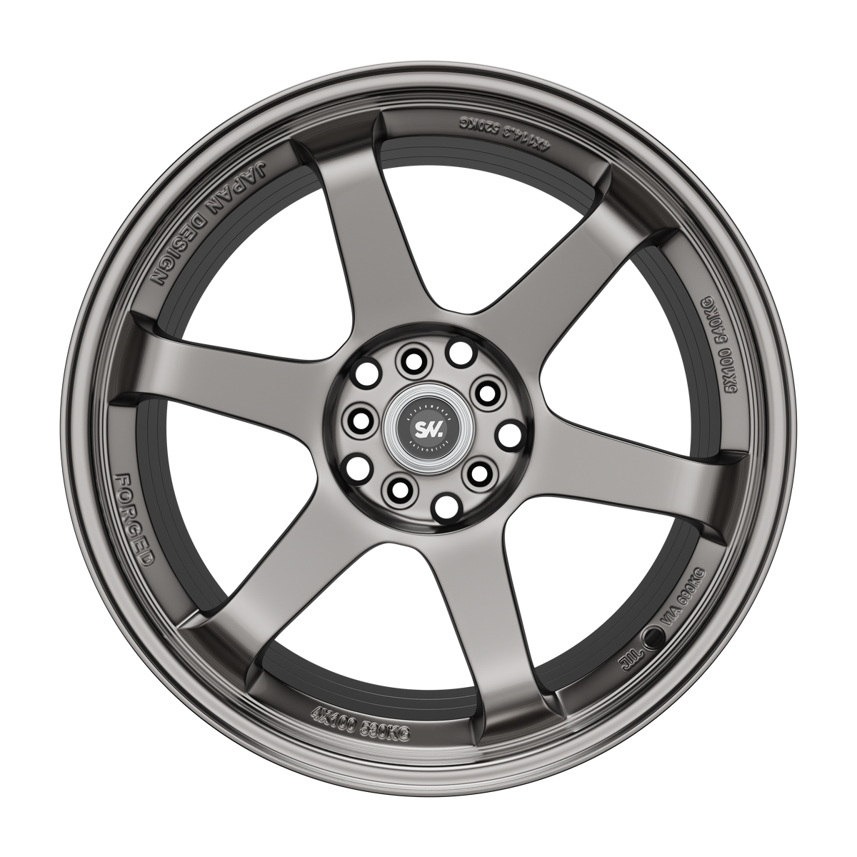 SpeedWorks SW04 18-inch alloy wheel in Hyper Black front view