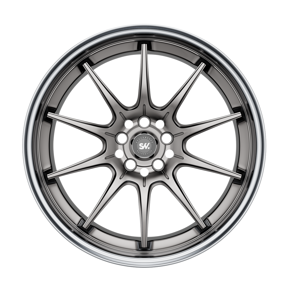 SpeedWorks SW05 18-inch alloy wheel in Hyper Black & Machine Lip front view