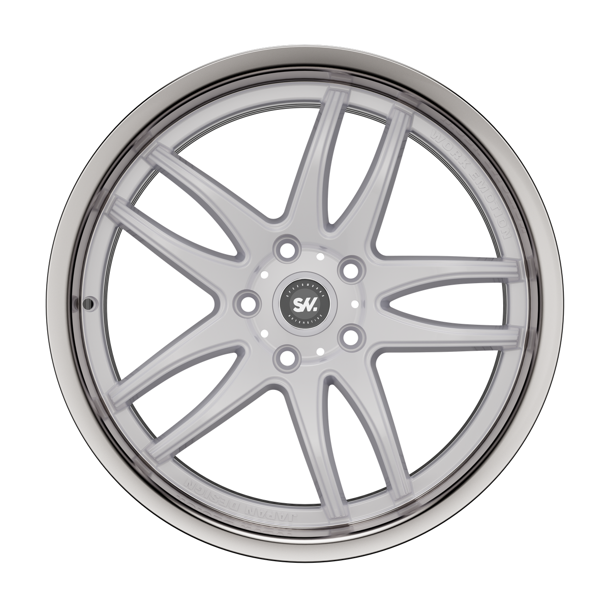 SpeedWorks SW12 18-inch alloy wheel in Hyper Black & Machine Lip front view