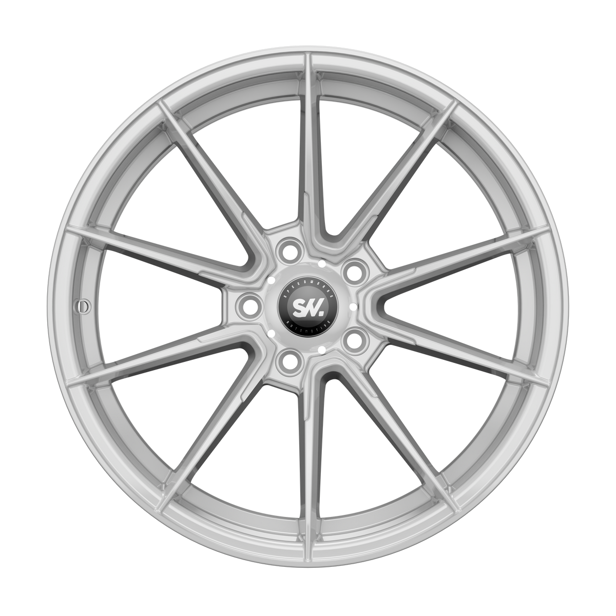 SpeedWorks SW25 18-inch alloy wheel in Gloss White front view