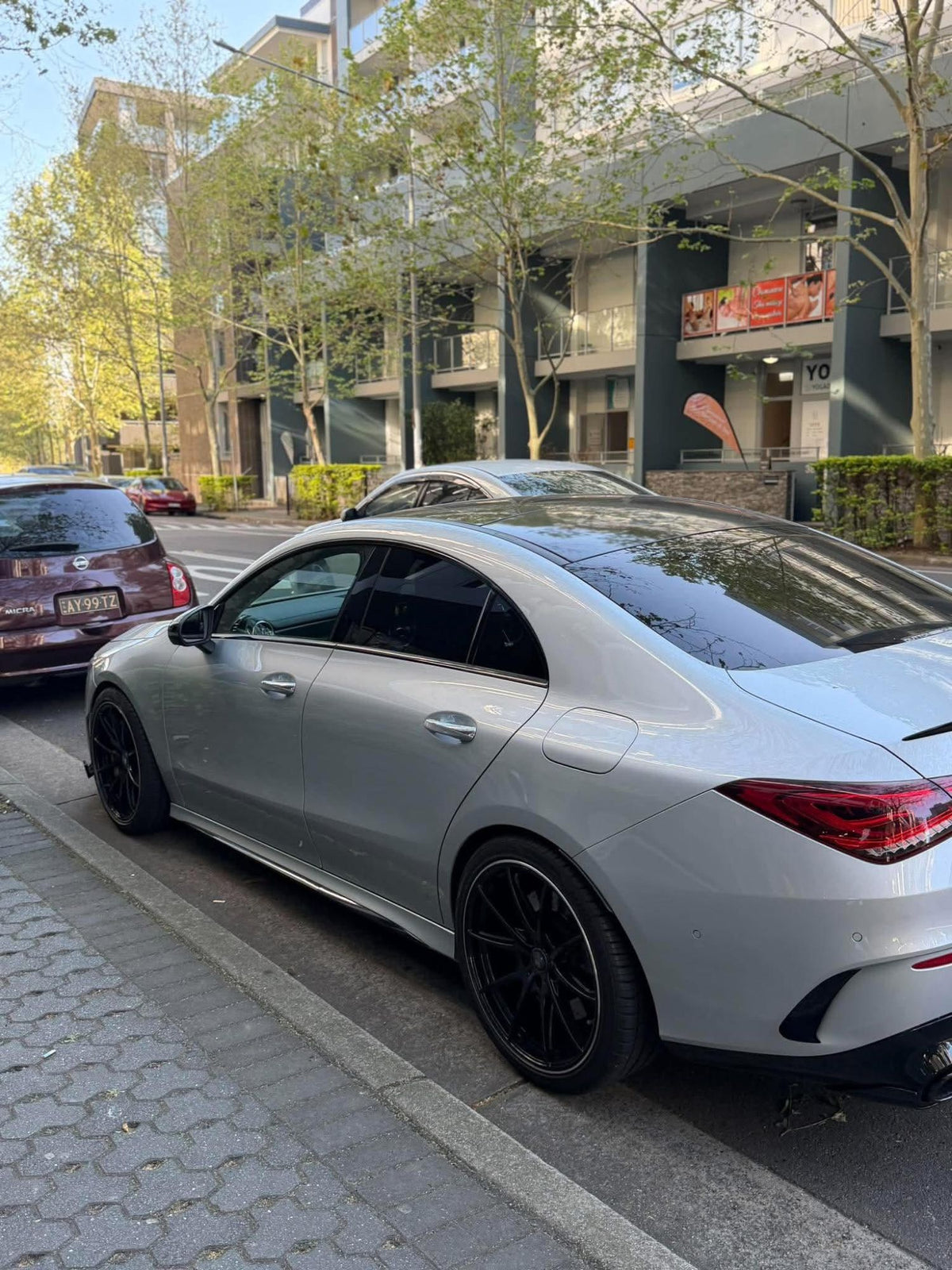 Mercedes-AMG CLA35 (C118) on SpeedWorks SW22 19x8.5 +35 Gloss Black Machine Lip alloy wheels, customer photo 1 of 3