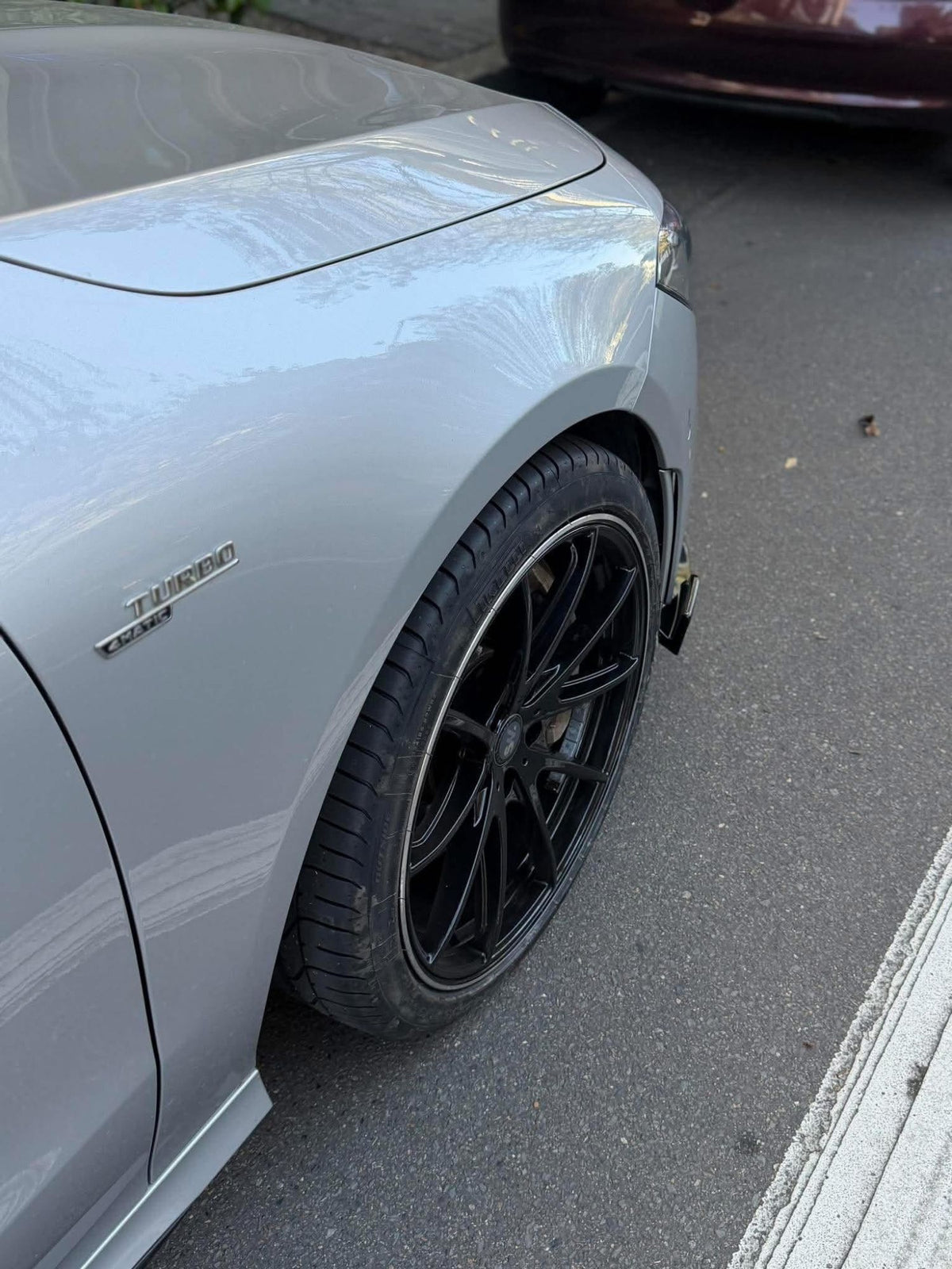 Mercedes-AMG CLA35 (C118) on SpeedWorks SW22 19x8.5 +35 Gloss Black Machine Lip alloy wheels, customer photo 2 of 3
