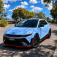 SWF15 forged wheels in Satin Black on a Hyundai Ioniq 5 N, front three-quarter