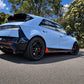 SWF15 forged wheels in Satin Black on a Hyundai Ioniq 5 N, rear three-quarter