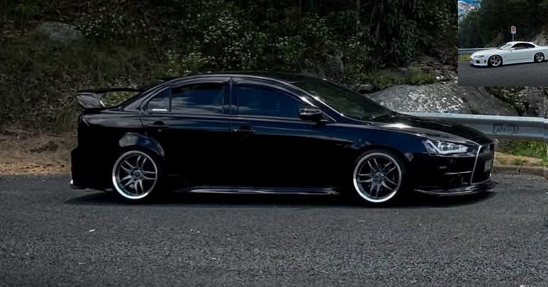 Mitsubishi Lancer (CJ) on SpeedWorks SW12 18x9.5 +22 Hyper Black & Machine Lip alloy wheels, customer photo 3 of 7