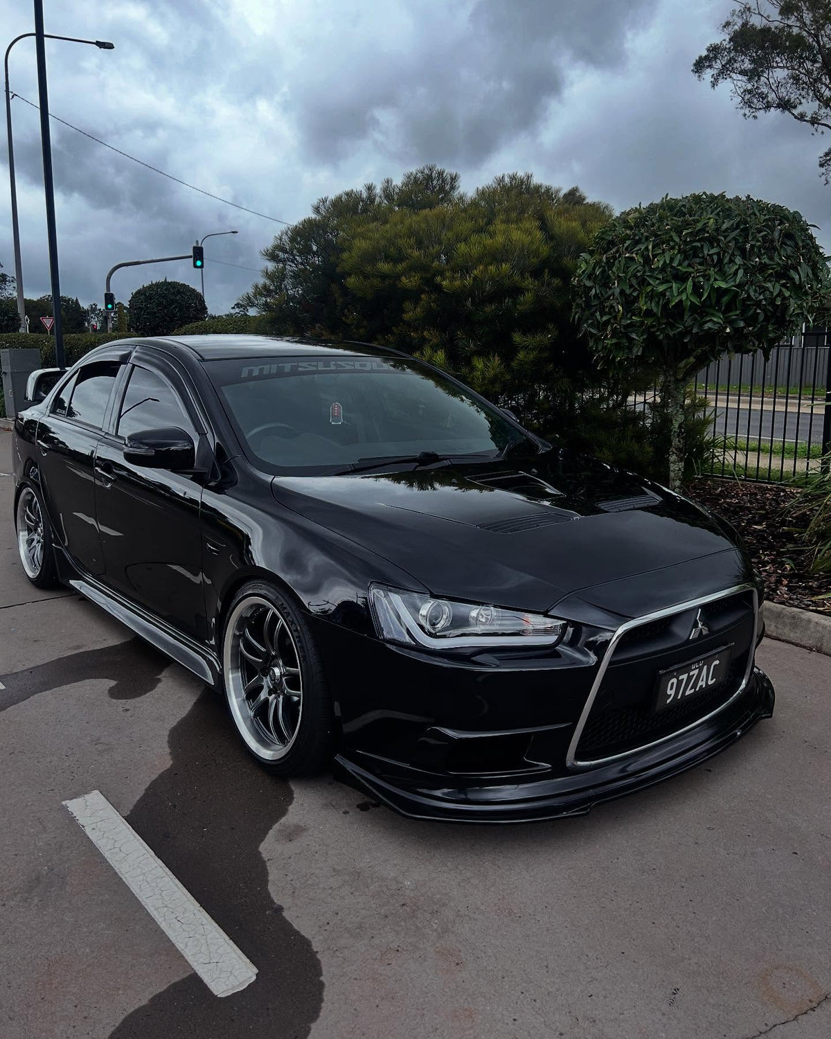 Mitsubishi Lancer (CJ) on SpeedWorks SW12 18x9.5 +22 Hyper Black & Machine Lip alloy wheels, customer photo 1 of 7