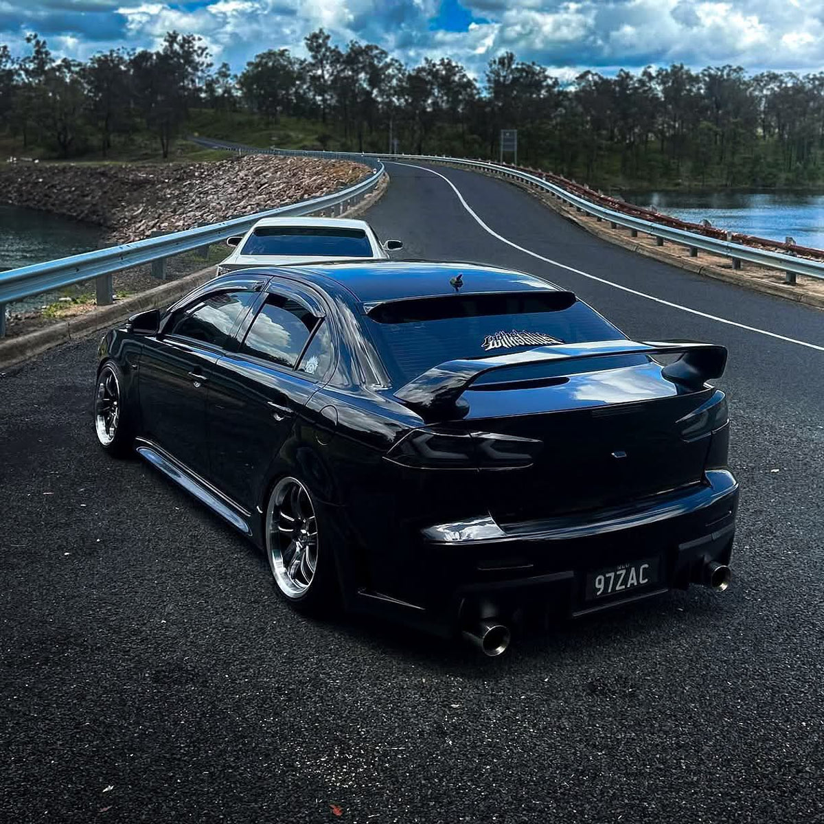 Mitsubishi Lancer (CJ) on SpeedWorks SW12 18x9.5 +22 Hyper Black & Machine Lip alloy wheels, customer photo 4 of 7