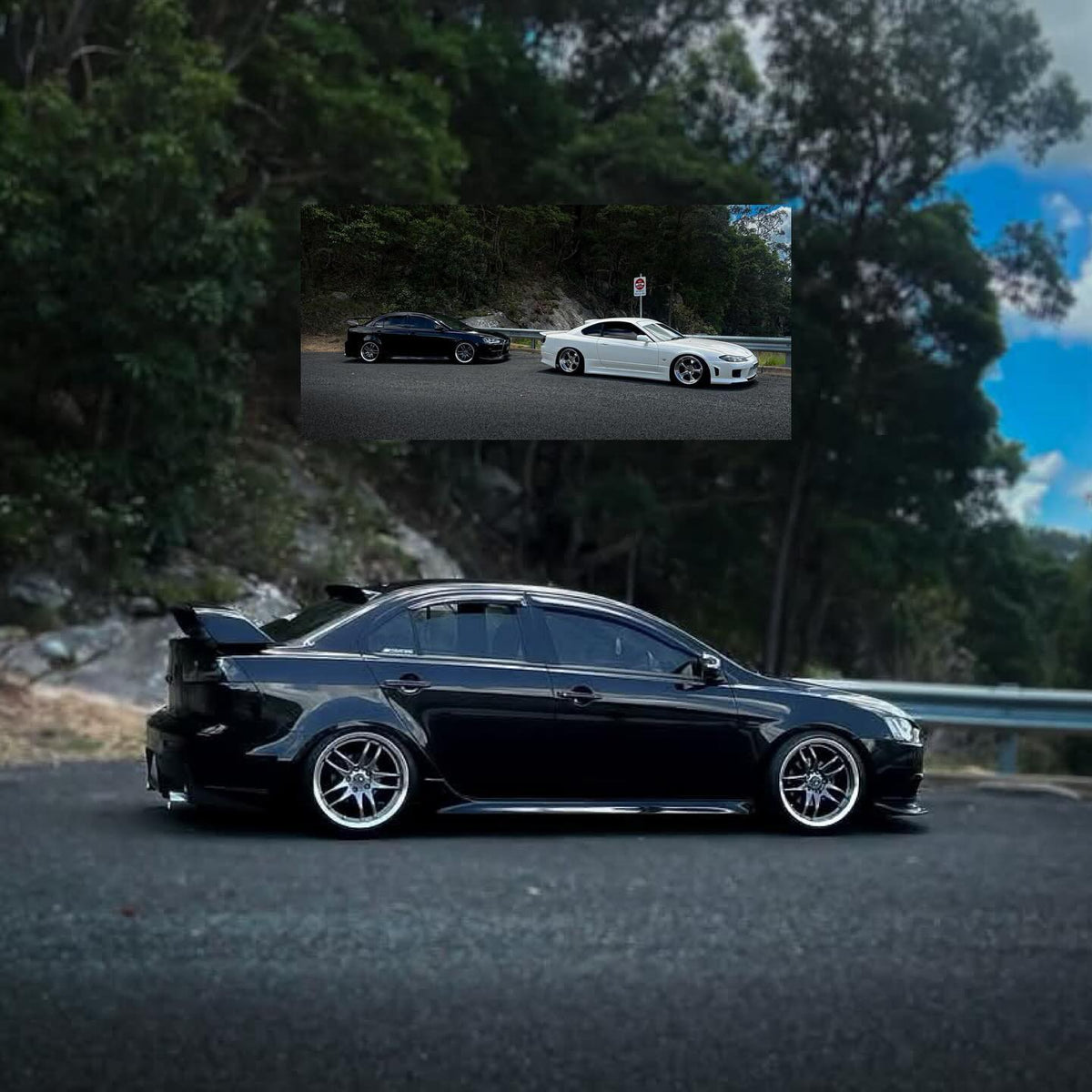 Mitsubishi Lancer (CJ) on SpeedWorks SW12 18x9.5 +22 Hyper Black & Machine Lip alloy wheels, customer photo 5 of 7