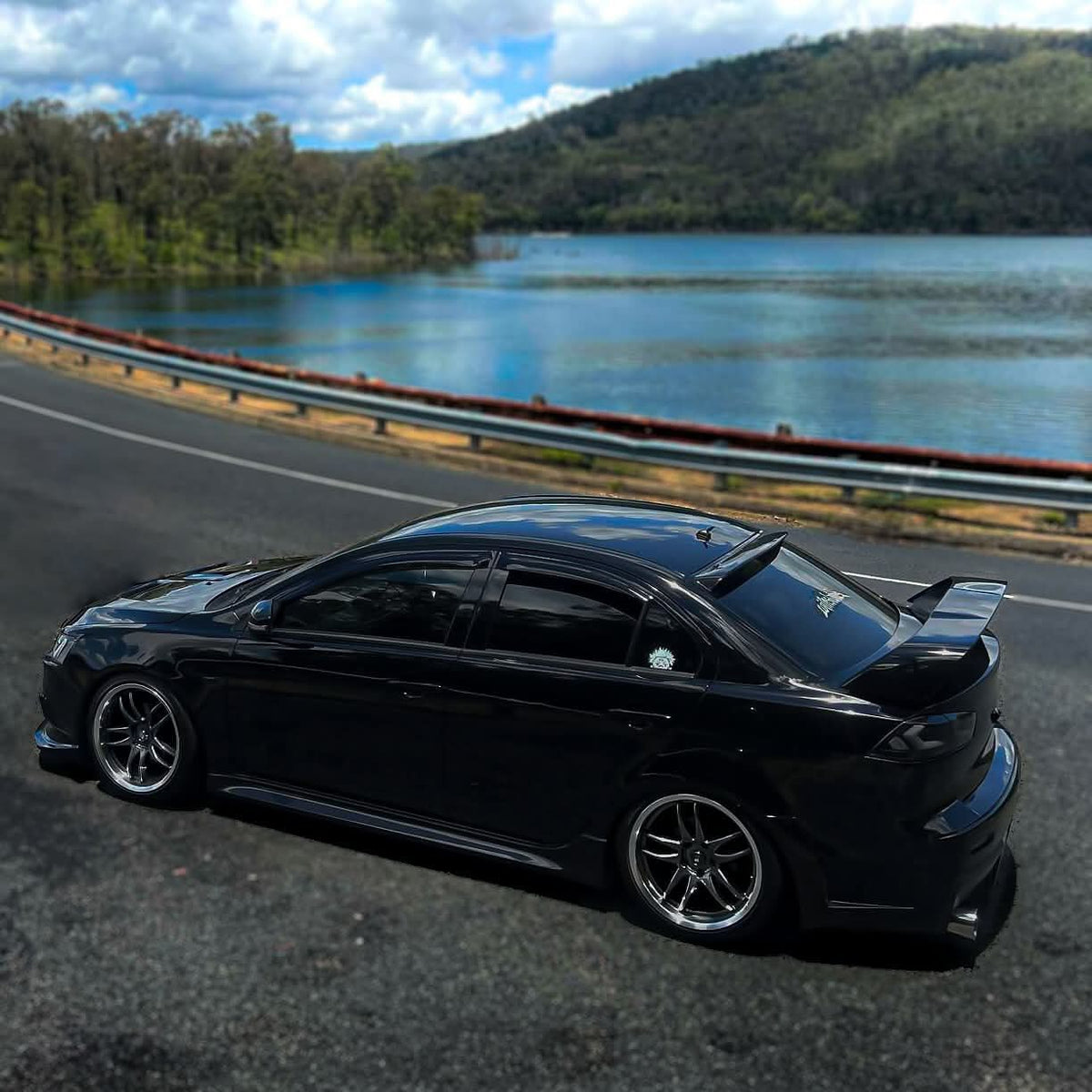 Mitsubishi Lancer (CJ) on SpeedWorks SW12 18x9.5 +22 Hyper Black & Machine Lip alloy wheels, customer photo 6 of 7
