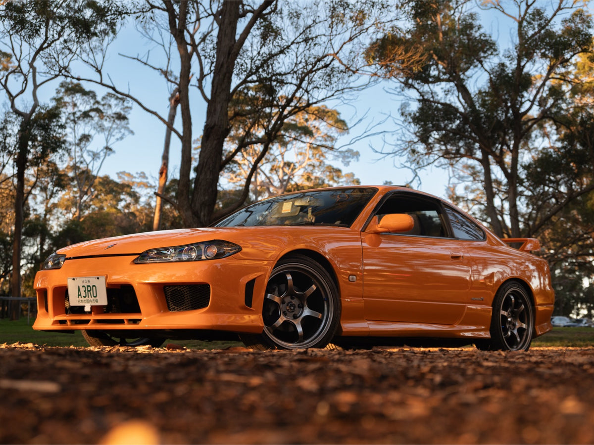 Nissan Silvia (S15) on SpeedWorks SW15 18x8.5 +35 Hyper Black alloy wheels, customer photo 1 of 3