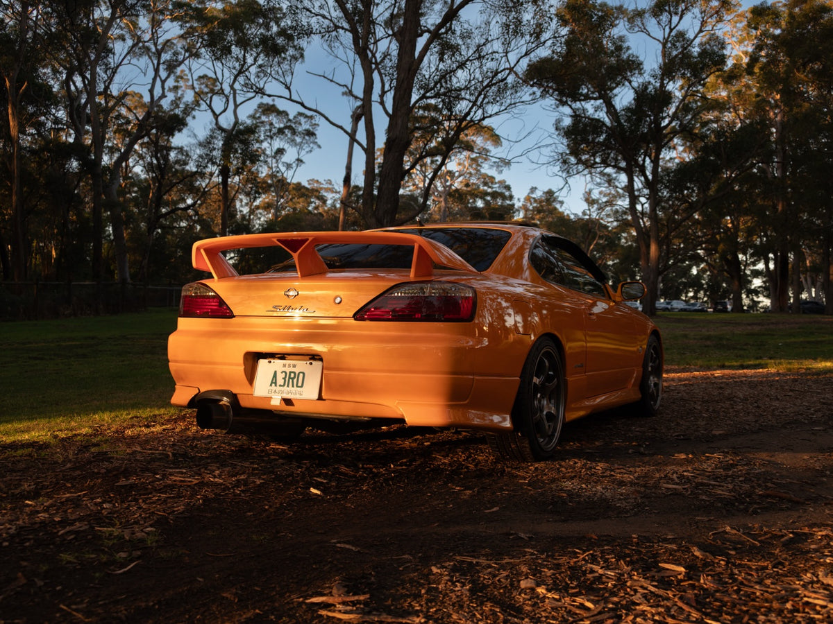 Nissan Silvia (S15) on SpeedWorks SW15 18x8.5 +35 Hyper Black alloy wheels, customer photo 2 of 3