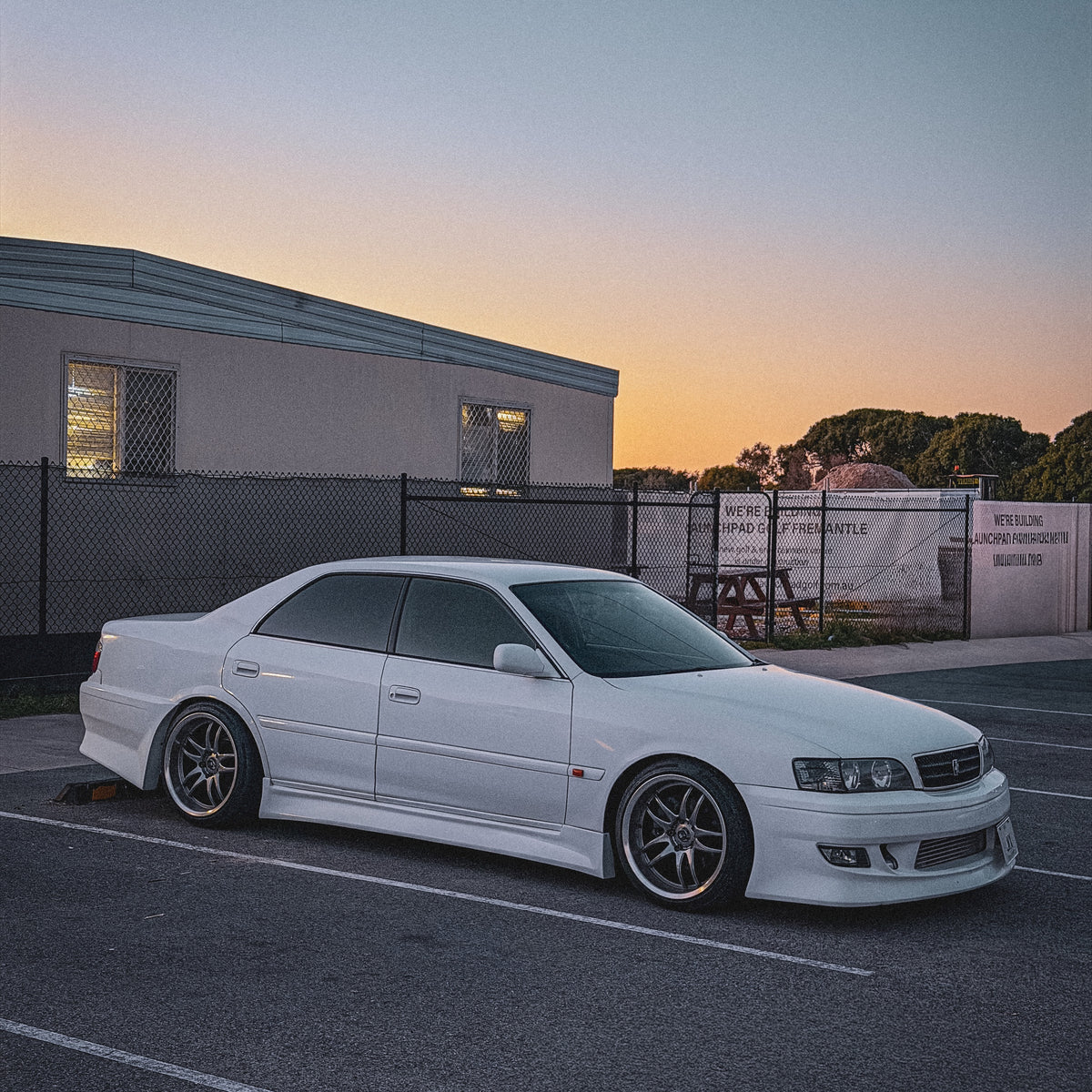 Toyota Chaser (JZX100) on SpeedWorks SW12 18x9.5 +22 Hyper Black & Machine Lip alloy wheels, customer photo 2 of 2