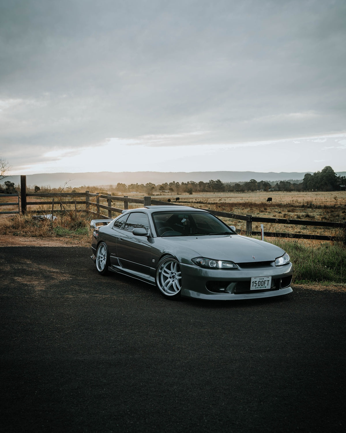 Nissan Silvia (S15) on SpeedWorks SW12 18x9.5 +22 Gloss White & Machine Lip alloy wheels, customer photo 2 of 4