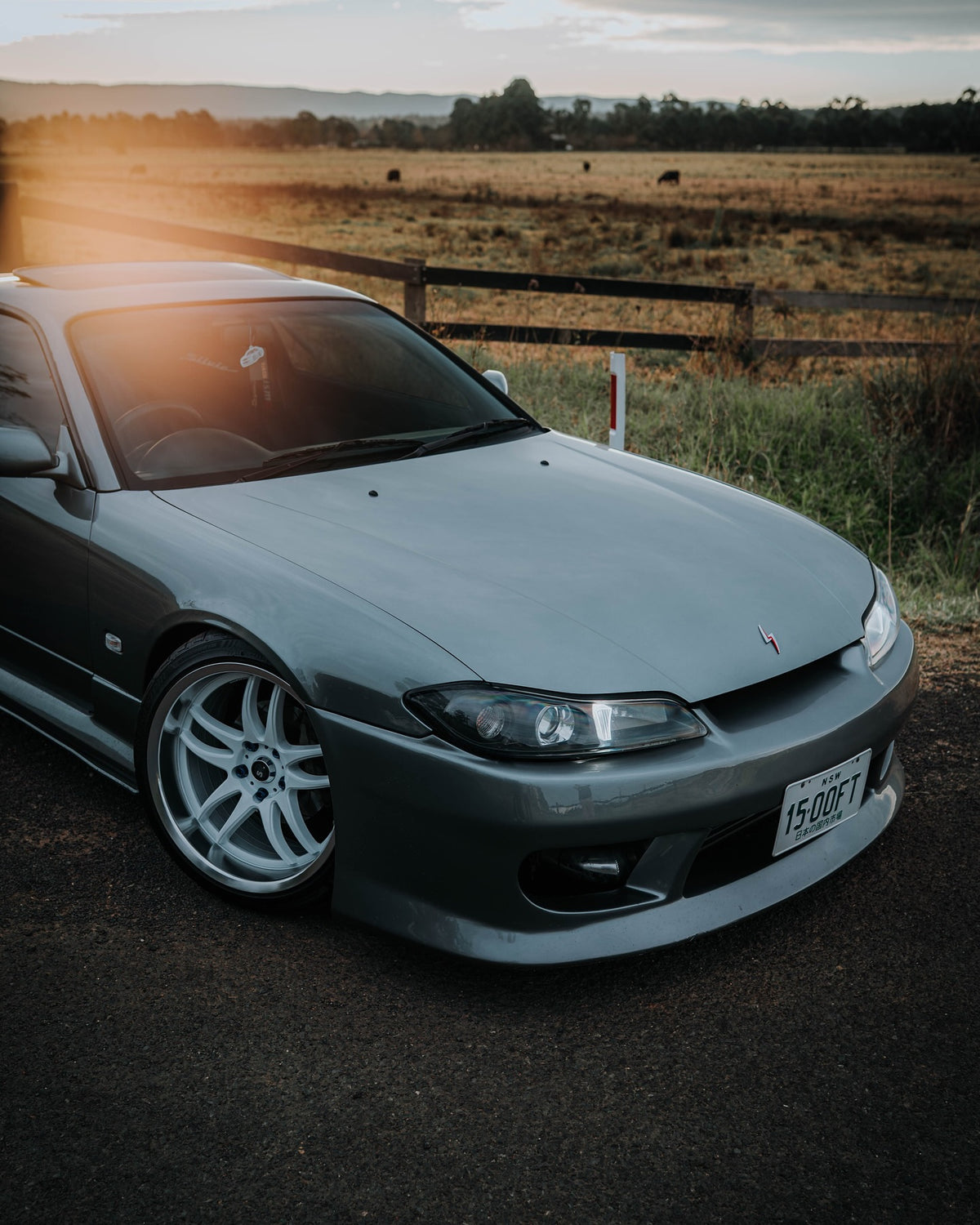 Nissan Silvia (S15) on SpeedWorks SW12 18x9.5 +22 Gloss White & Machine Lip alloy wheels, customer photo 3 of 4