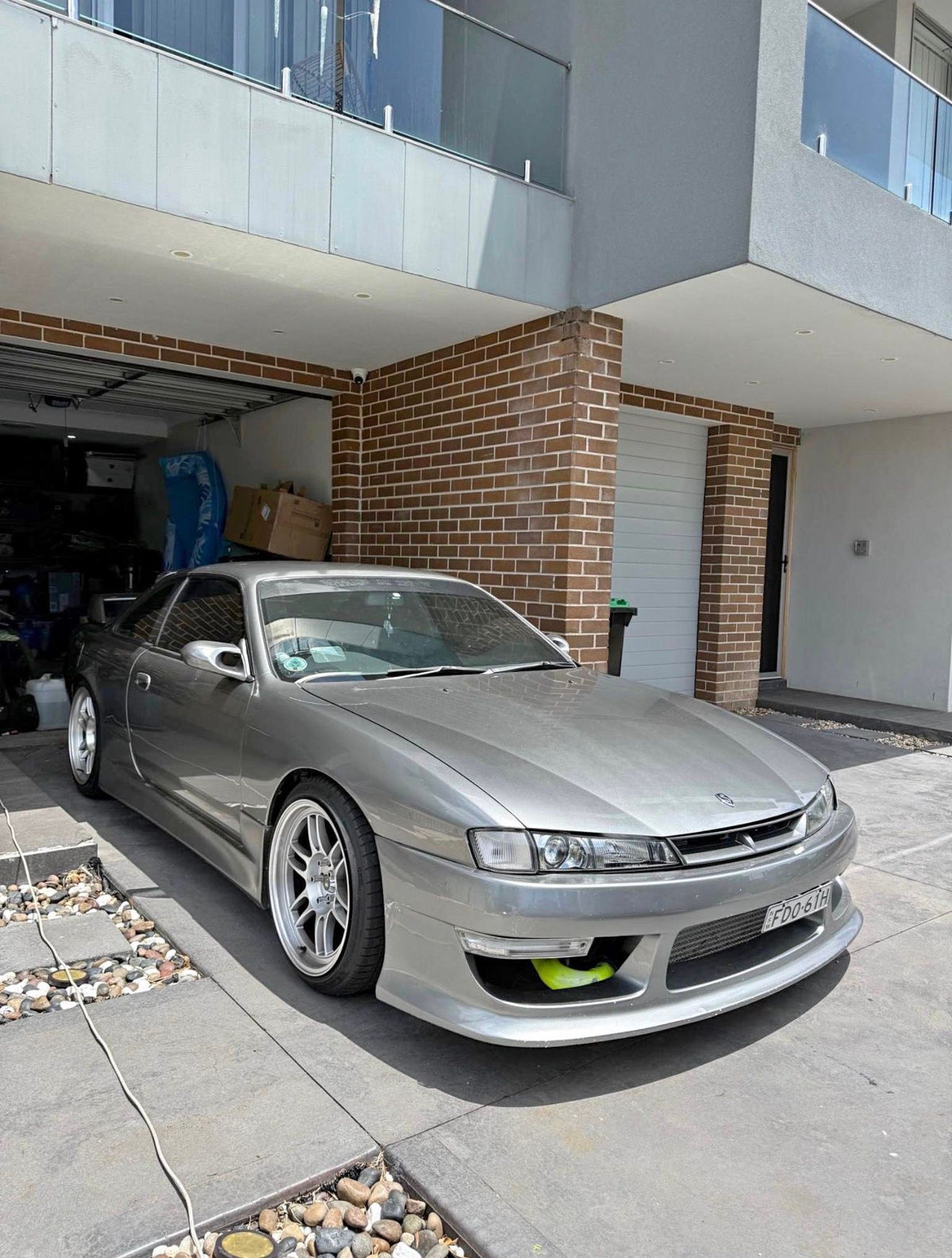 Nissan 200SX (S14a) on SpeedWorks SW10 18x9.5 +22 Hyper Silver alloy wheels, customer photo 1 of 2