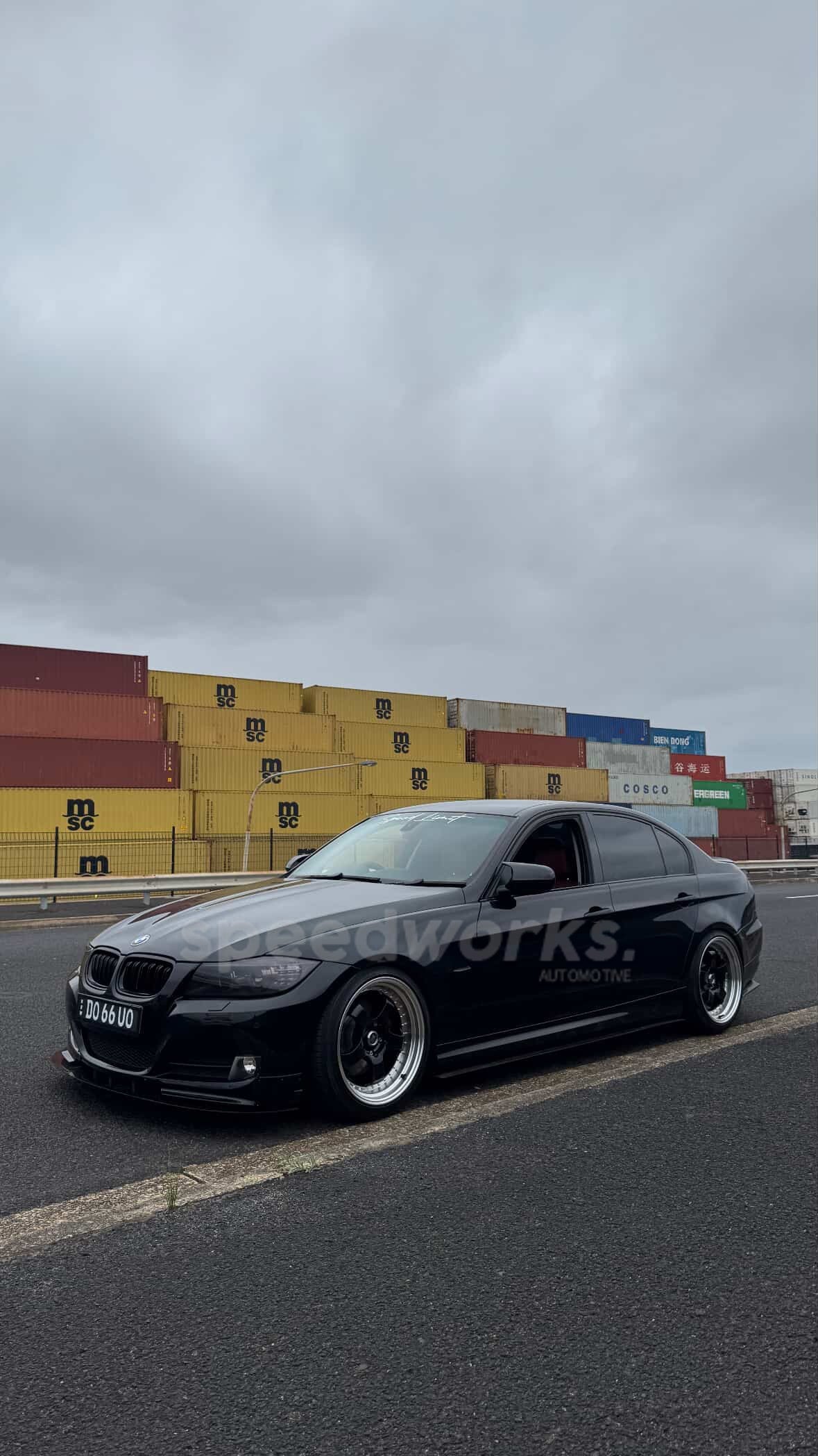 BMW 3 Series (E90) on SpeedWorks SW06 18x8.5 +30 Gloss Black & Machine Lip alloy wheels, customer photo 2 of 2