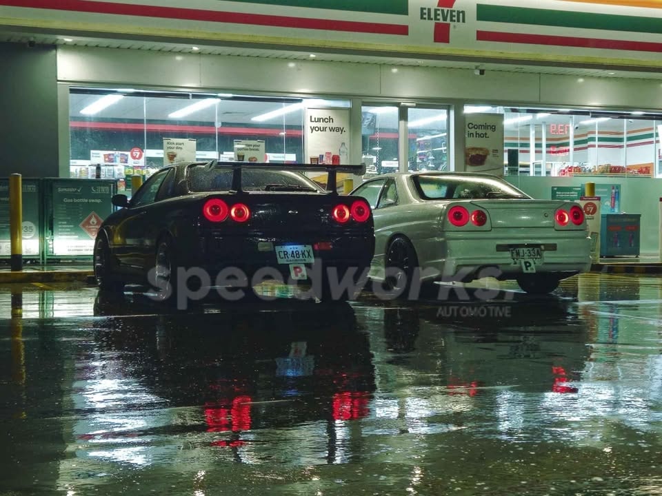 Nissan Skyline Coupe (R34) on SpeedWorks SW12 18x9.5 +22 Hyper Black & Machine Lip alloy wheels, customer photo 2 of 3