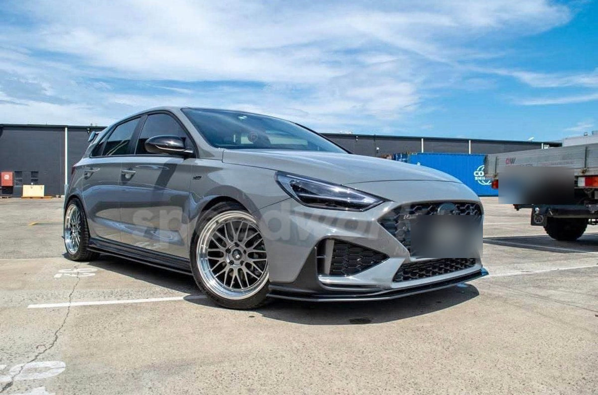 Hyundai i30 N on SpeedWorks SW02 18x8 +35 Hyper Black & Machine Lip alloy wheels
