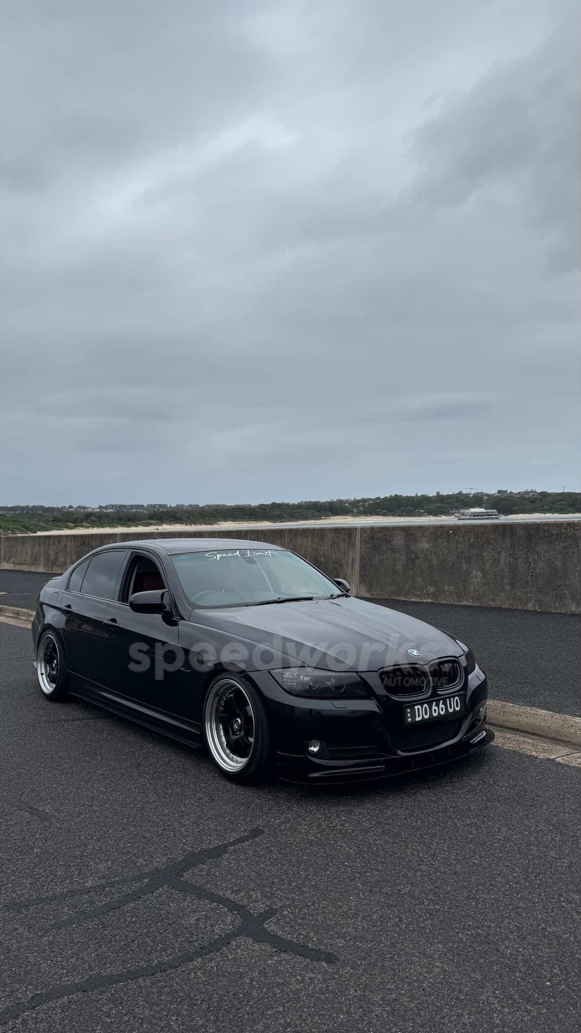 BMW 3 Series (E90) on SpeedWorks SW06 18x8.5 +30 Gloss Black & Machine Lip alloy wheels, customer photo 1 of 2
