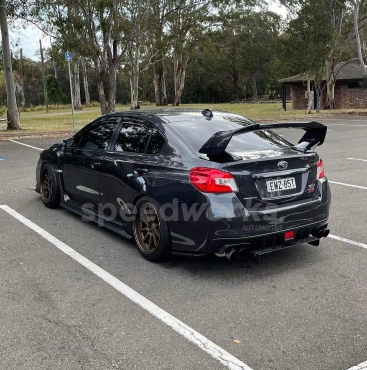 Subaru WRX STI (VA) on SpeedWorks SW18 18x9.5 +22 Bronze alloy wheels