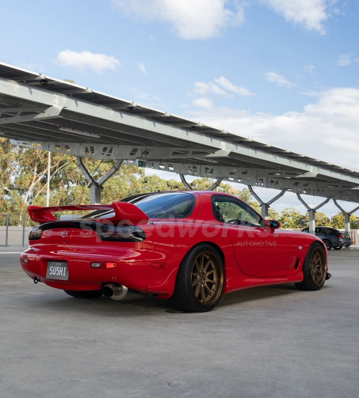 Mazda RX-7 (FD) on SpeedWorks SW18 18x9.5 +22 Bronze alloy wheels, customer photo 2 of 2