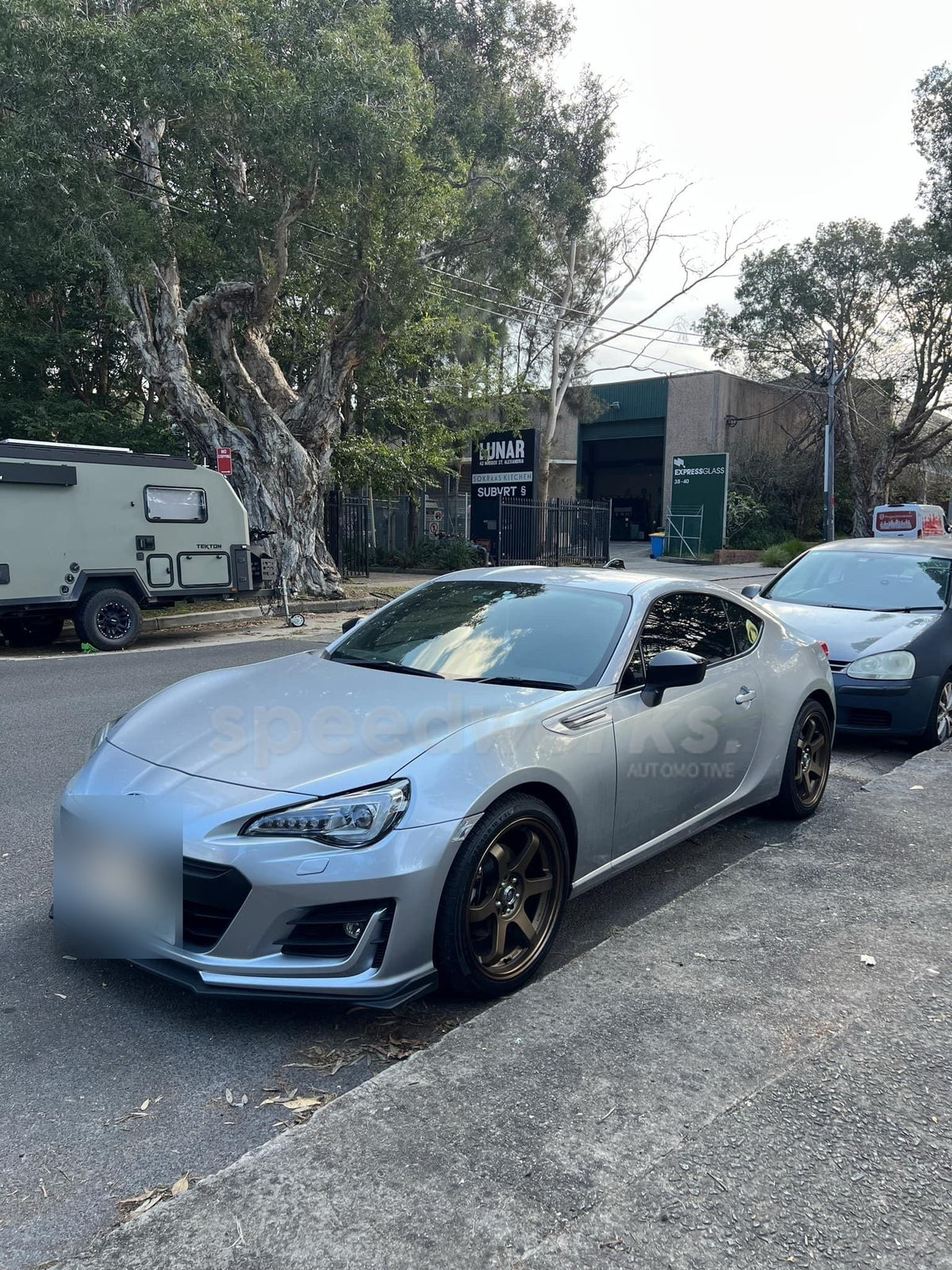 Subaru BRZ (ZC6) on SpeedWorks SW04 18x8 +38 Bronze alloy wheels