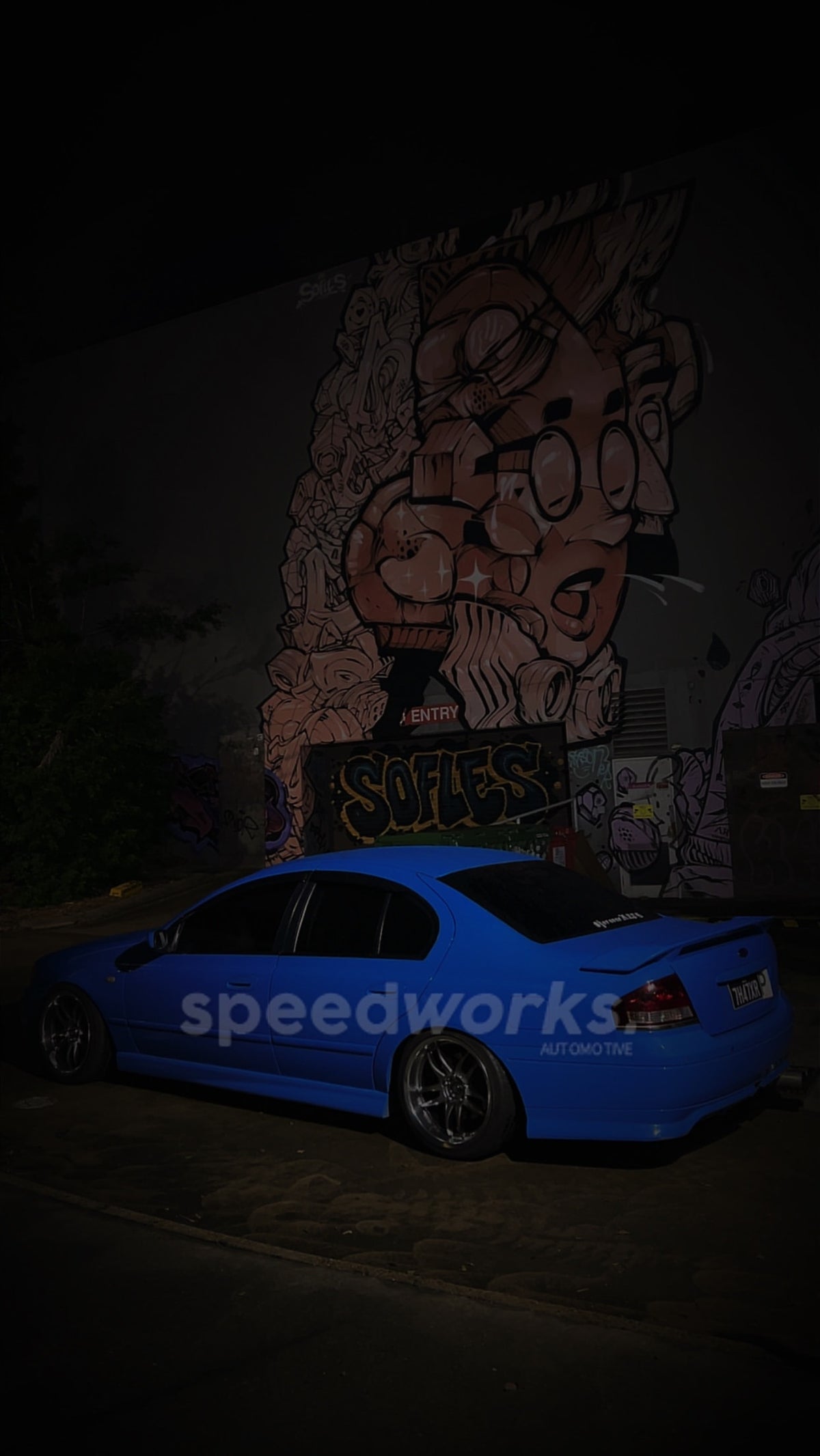Ford Falcon (BA/BF) on SpeedWorks SW12 18x9.5 +22 Hyper Black & Machine Lip alloy wheels, customer photo 3 of 3