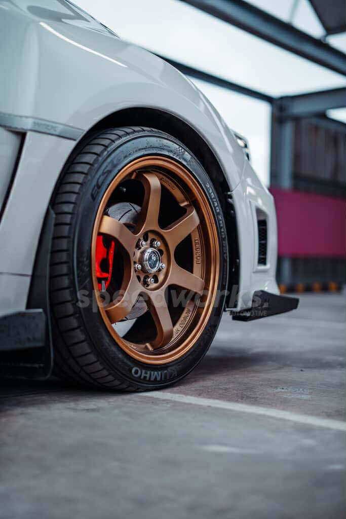 Subaru Impreza WRX STI (GV) on SpeedWorks SW04 18x8 +38 Bronze alloy wheels, customer photo 3 of 3