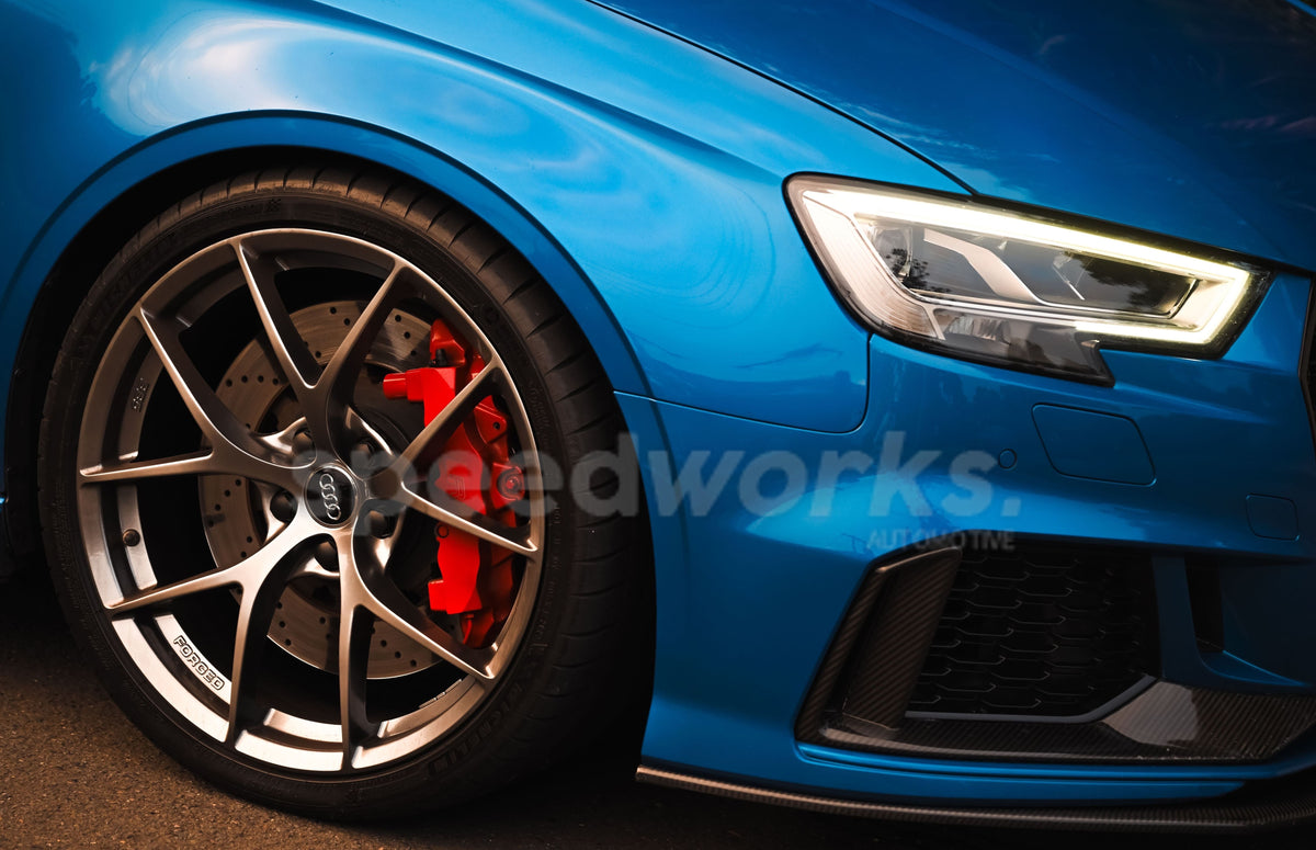 Audi RS3 Sedan (8V) on SpeedWorks SW16 19x8.5 +40 Hyper Black alloy wheels, customer photo 4 of 4