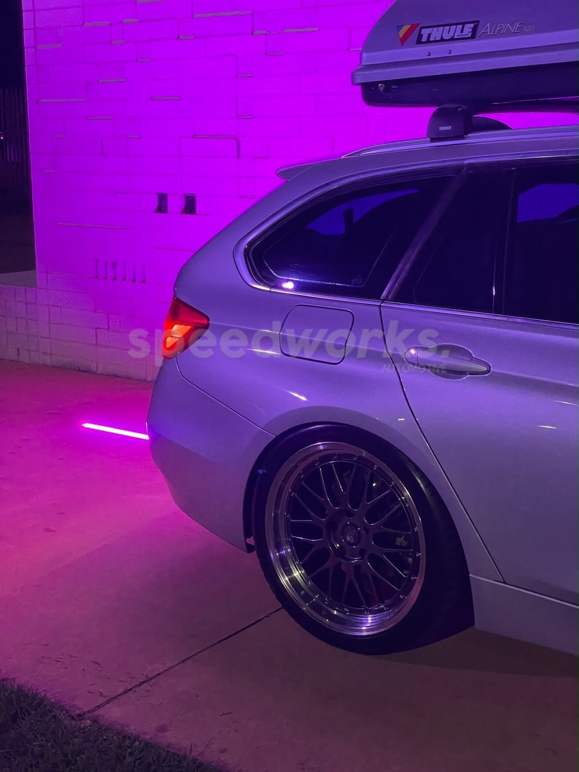 BMW 3 Series Touring (F31) on SpeedWorks SW02 19x8.5 +30 Hyper Black & Machine Lip alloy wheels, customer photo 6 of 6