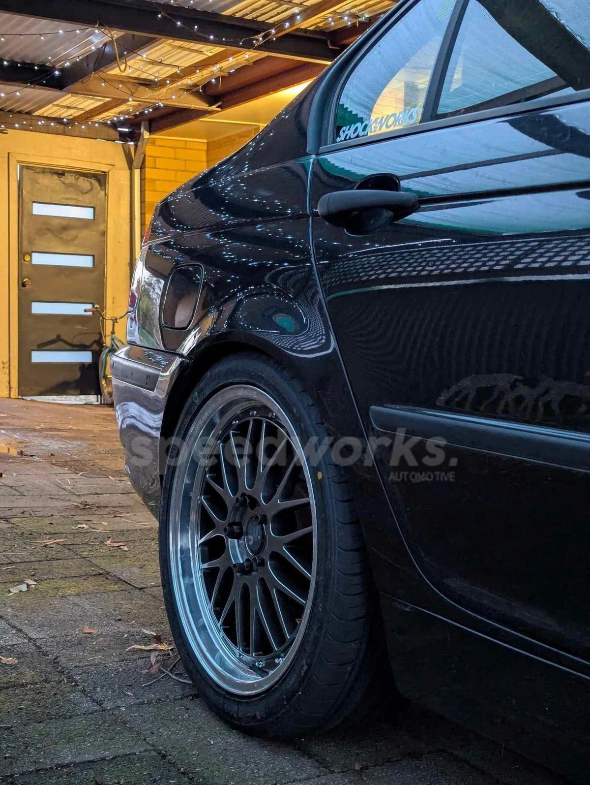 BMW 3 Series Sedan (E46) on SpeedWorks SW02 19x8.5 +30 Hyper Black & Machine Lip alloy wheels, customer photo 4 of 4