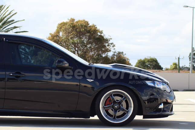 Ford Falcon XR6 Turbo (FG) on SpeedWorks SW17 18x9.5 +22 Gloss Black & Machine Lip alloy wheels, customer photo 2 of 3