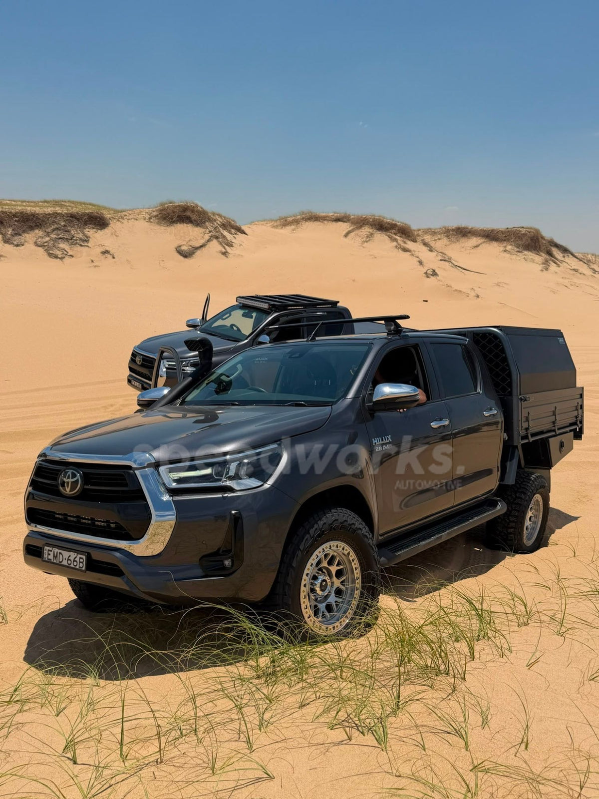 Toyota HiLux (N80) on SpeedWorks SW21 17x9.0 ±0 Machined Silver 4x4 wheels, customer photo 1 of 3