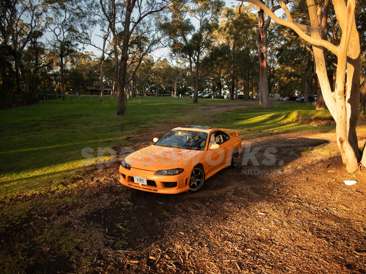 Nissan Silvia (S15) on SpeedWorks SW15 18x8.5 +35 Hyper Black alloy wheels, customer photo 3 of 3